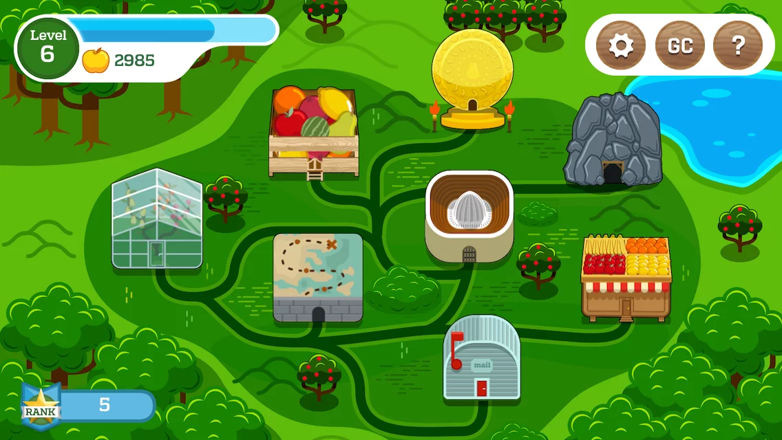 Fruitcraft trading card game home screen